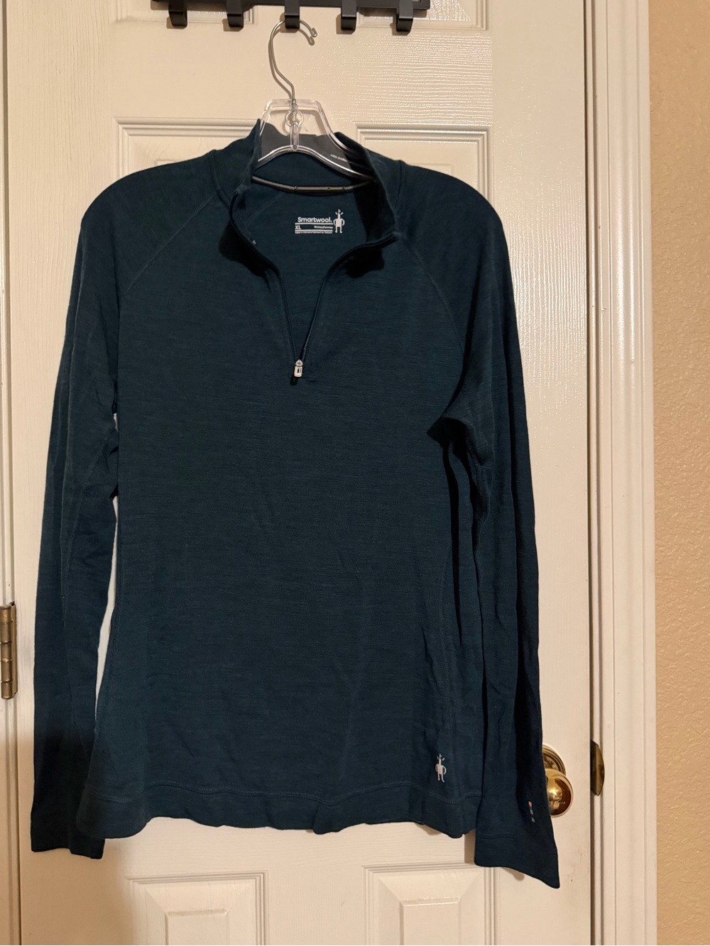 Smartwool Women's Teal Quarter-Zip Merino Pullover